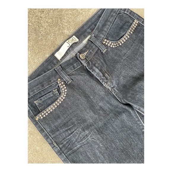 Joe Fresh Dark Wash Slim Jeans Mid Rise Studded Pockets Sz 4 - Picture 2 of 9